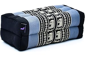 Leewadee Blok do jogi – poduszka podłogowa do ćwiczeń jogi, poduszka do siedzenia do medytacji do treningów wypełniona ekologicznym kapoka