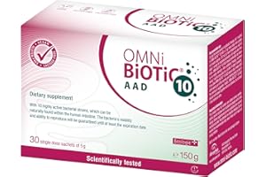 OMNi BiOTiC 10 | 30 sachets (150g) | 10 Bacterial strains | 10 Billion Bacteria per Daily dose | Powder | with Inulin | Vegan | Gluten-Free | Lactose-Free | for Daily use