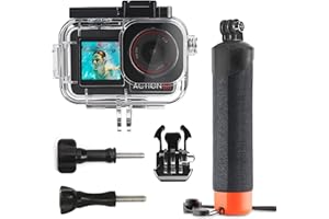 FitStill Boîtier étanche 50 m et poignée flottante - Convient pour DJI osmo Action 5pro/Action 4/Action 3