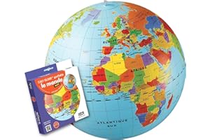 WDK Partner Caly Sarl – 019F – aufblasbarer Globus – Größe 50 cm