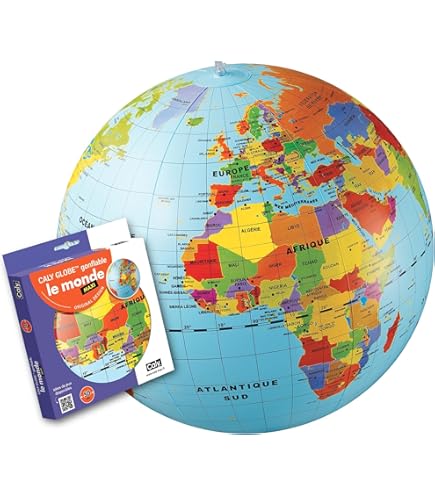 Opblaasbare wereldbol - globe Inflatable globe 30 cm animals | Caly