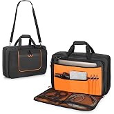 Rexmica Padded DJ Controller Bag with DJ Cable Pockets | Compatible with Pioneer DDJ-FLX4/DDJ-400/DDJ-SB2/SB3, with Laptop Co