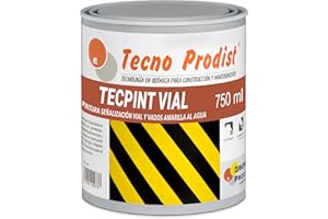 Tecno Prodist TECPINT VIAL Pintura al agua, para señalización vial, especial para vados, secado rápido, no tóxica (750 ml Amarillo)