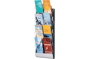 Paperflow Maxi-System-Wandanzeige, 4 Taschen, 65 x 13 x 8,9 cm, dritte Buchstabengröße, Aluminium (4065 x 4,35)