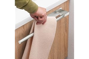 Porta Asciugamani Bagno Adesivo Da Parete, GGQ Portasciugamani Senza Forare, Porta Salviette Muro, Acciaio Inox Portaasciugamano, Porta Asciugamano Argento Spazzolato, Portasalviette 38cm