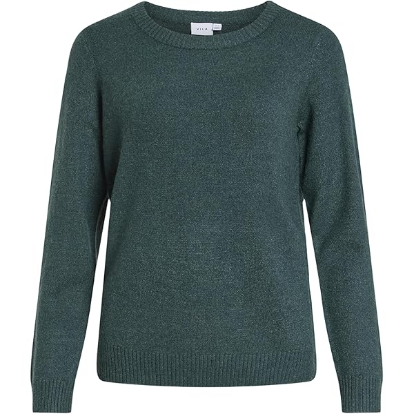 Vila Dames Viril Turtle-nk Balloon L/S Top-Noos Gebreide trui, berken/details: melange, S Vila Dames Viril Turtle-nk Balloon L/S Top-Noos Gebreide trui, berken/details: melange, S