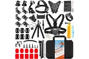 HONGDAK Neu Action-Kameras Zubehörset, 65-in-1-Sportkamera-Zubehörset Kompatibel mit GoPro Hero 11 10 9 8 7 6 5 4 3 3+, für Universal Action Kamera Max Fusion Insta360 DJS Osmo Mehr