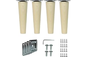 emoebelbeschlaege 4X Holzfüße Möbelfüße Sofafüße Buche Holzbeine gerade Länge 15cm Buche Holz Oberfläche sauber (Gerade [15 cm]) prima-online_de