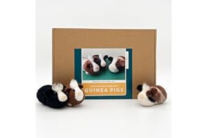 Bergin & Bath Needle Felting Kit, Guinea Pigs. Make Three Cute Little Guinea Pigs with This Planet Friendly Craft kit for Adults and Teens.