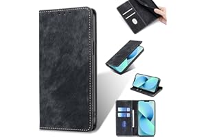 JEELAR ESONG Etui do Motorola Edge 30 Neo, wysokiej jakości magnetyczne skórzane etui z klapką i portfelem, z podpórką/przegródkami na karty, odporne na wstrząsy ochronne etui na telefon, czarne