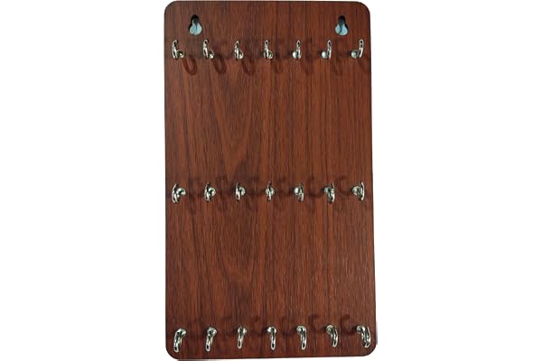 My Dream Carts Wooden Premium Key Chain Wall Hanging Matte Finish Key Holder - 21 Hooks Decor Key Chain Wall Hanging Key Holder for Home, Kitchen, Office, PG, School, College, Hostel, Hotel D cor