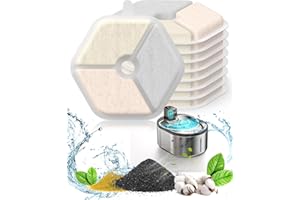 oneisall 9 wymiennych filtrów do bezprzewodowej fontanny dla kota 4L z czujnikiem ruchu