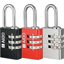 3-Digit Combination Padlock - 30mm Silver Zinc Lock For Luggage & Gym Lockers