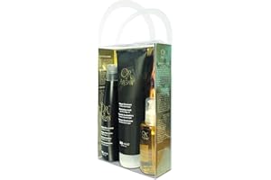 OR & ARGAN Coffret de 3 Produits Illuminant (Shampooing Illuminant 250 mL, Masque Illuminant 300 mL, Fluide illuminant 100 mL) - NUWEE Cosmetics