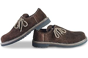 GLORIA WEARS Traditional Suede Haferlschuh in 7 Different Sizes & 3 Men's Costume Shoes