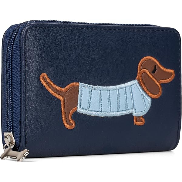 Porte-monnaie En Cuir Véritable Mala Leather - Modèle Saucisse Dog, Dimensions 17x10x2 Cm, Noir