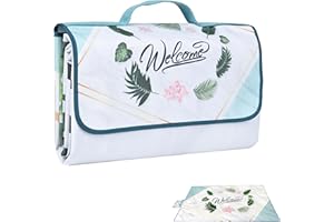 DANCOOM Couverture de pique-nique pliable et imperméable - 150 x 200 cm - Extra large - Tapis d'extérieur - Couverture de plage pour camping, randonnée, voyage, famille, concerts