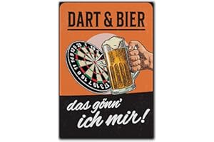 ‎LANOLU LANOLU Kühlschrankmagnete lustig- Dart, Bier, gönn ich Mir - Geschenke für Dart-Fans- lustige Magnete mit Sprüchen und witzigen Motiven 8x5,5cm