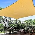 Hahamiya Sun Shade Sail,Canopy Rectangular Curved Canopy with Reinforced Corners,98% UV Block,Permeable Sun Sail Shade Cover for Patio,Garden, Pergola, Backyard,Outdoor Activities (4m x 5m)