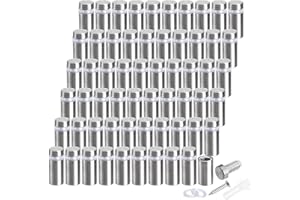 Coloch 60 Pcs 12x25mm Stainless Steel Standoff Fixings, Mounting Glass Hardware Advertising Wall Standoff Screws Sign Holders for Hanging Acrylic Picture Frame, Glass Mounting, Office, Supermarket