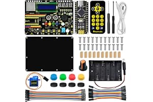 KEYESTUDIO Inventor Starter Kit för Arduino Nano, hårdvara levereras föransluten, lätt att komma igång kodning och elektronik