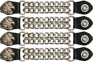 ‎BULLDT BULLDT Motorrad Weste Verlängerung Westenverschluss Westenkette Biker Kette EXTENDER mit Metallketten 4er Set