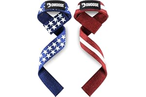 DMOOSE FITNESS DMoose sangle de tirage musculation, 24" Deadlift Straps avec poignée en silicone et rembourrage en néoprène de 4 mm, prise maximale de la main, sangles de poignet pour l'haltérophilie l'haltérophilie