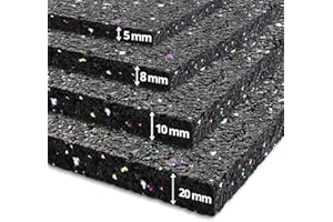 Tapis anti vibration etm® 60x60cm | caoutchouc isonoriant, isolant | idéal machine à laver, batterie, etc. | 5, 10 ou 20mm d'épaisseur - 20mm