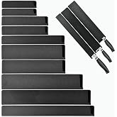 6 Kitchen Knives Case 10pcs ABS Black Velvet Lining 220 280 310 320 mm | Protective blade cover, knife guard for ham cutters,