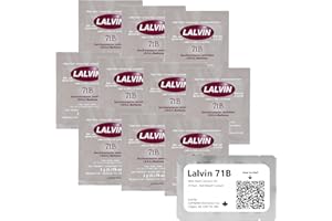 Lalvin 71B Weinhefe (10 Pack) - Hefe für Met - Machen Sie Wein Met Apfelwein Kombucha zu Hause - 5 g Beutel - Saccharomyces cerevisiae - Verkauft von CAPYBARA Distributors Inc.