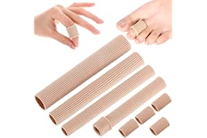 SHOWHEEL Zehenschutz,4 Stück Schlauchbandage,Silikon Zehenschutz,Zehenkappen Zehentrenner Separator,Schlauchbandage Druckschutz,zur Polsterung der Zehenblende,Hühneraugen,Hornhaut (4PCS)