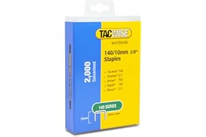 Tacwise 1418 Typ 140/10mm verzinkte Heftklammern, Silber, 2000 Stück