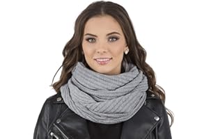 Vivisence Invernale Scaldacollo Femminile Alla Moda In Filato Caldo Modello A Giro Doppio Morbido Caldo E Confortevole Ideale Per Le Giornate Fredde