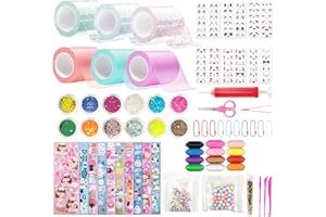 YIBEBE Nano Tape Bubble Kit per Bambini: Nastro Magico con Polvere Scintillante - Fai da Te Nano Tape Bubble Craft per Bambini con Glitter Paillettes Adesivi (Multicolor)