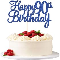 Candele blu reale per 90° compleanno, candela 3D numero 90 per torta, decorazioni per 90° compleanno per donne uomini, candele decorazioni blu Torta Topper per feste Suppie