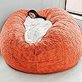RTYHN Faux Fur Bean Bag,Adults Luxurious Giant 5/6/7ft Huge Bean Bag Chair,Ultra Soft Bean Bag Chair(No Filler)