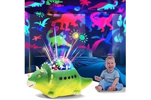BestYiJo Dinosaur Projector Light for Kids, Dinosaur Night Light Projector Toys with Wheel, Green