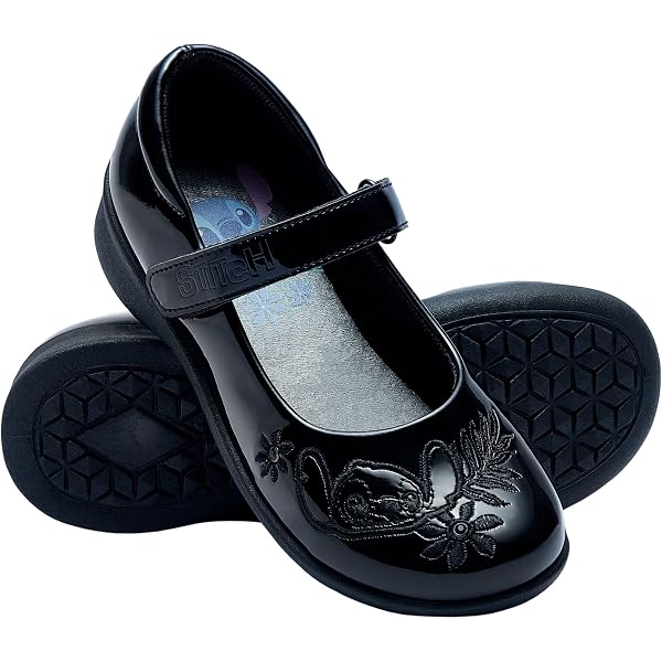 Chaussures École Barbie Pour Filles – Noires Avec Logo & Semelle Rose Iconique