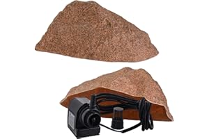 GARTENDEK Faux Rocher pour Le Jardin Et Arrière-Cour - Artificielle, Fausse Pierre pour La Décoration De Paysage, pour Cacher Les Utilitaires de Jardin, Couverture Ø 39cm S-01, Rouge