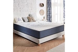 NATURALEX - Matelas PerfectDream 140x200 - Épais 30 cm - Soutien Mousse à mémoire de Forme - Accueil Blue Latex - Confort Ferme - Respirant - 7 Zones - Réversible - Très Durable - Fabriqué en Europe