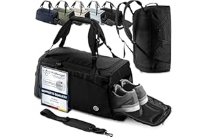 Sporttasche Trainingstasche + Rucksack-Funktion, Schuhfach, Nassfach | 40/60L Reisetasche Schwimmtasche Fitnesstasche Sport Gym Fitness Umhängetasche Handgepäck Weekender Bag Reise Tasche Herren Damen