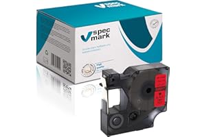 specmark Compatible avec DYMO D1 45017 Ruban encreur 12 mm x 7 m Noir sur rouge (S0720570) Compatible avec DYMO D1 pour imprimante LM Label-Manager LP Label-Point LW Label-Writer DUO