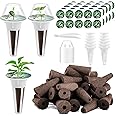 80pcs Hydroponic Seed Pod Kit, Compatible with Aerogarden and All Brands - Grow Anything Indoor Garden System - Includes 20 Grow Sponges, 20 Baskets, 20 Labels and Tweezer for Easy Planting