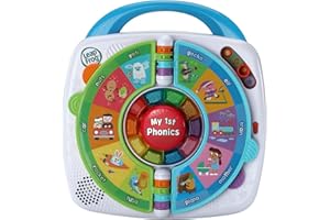 LeapFrog My 1st Phonics: Spin & Learn, Educational Toy with 10 Light-up Buttons, 100+ Words, 4 Modes & 44 Phonetic Sounds, Fun Interactive Gift for 18, 24 months+, English Version