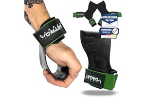NETROX Power Grips per Palestra - Straps per Sollevamento Pesi, Fasce Polsi per Stacchi, Deadlift e Powerlifting, Accessori Gym Uomo e Donna, Cinghie per Bodybuilding, Straps per Palestra, Grip e Stacco