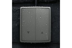 ADAKAT natynkowy przycisk do żaluzji IP55 I przyłącze zaciskowe I All-in-One I szaro-grafitowy