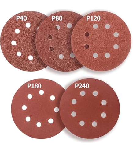 Sruhrak Schuurschijven, korrelgrootte 150, 125 mm, zonder gat, klittenband, schuurpapier voor excentrische schuurmachine, 100 stuks