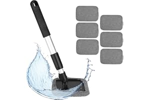 UENNM Auto Scheibenreiniger Set, Autowaschbürste Teleskop Scheibenreiniger mit 6 Mikrofaserpads, 180° drehbarer Kopf Reinigungswerkzeug Auto Fensterwischer Kit für KFZ, LKW, Fenster Windschutzscheibe