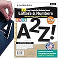 FreshCut Crafts | Bulletin Board Letters & Numbers, Black 3 in. Capital Alphabet Letters, Numbers, Punctuation, US Made Card Stock Punch Out Letters for Posters, Bulletin Boards, Classroom (209 pc)