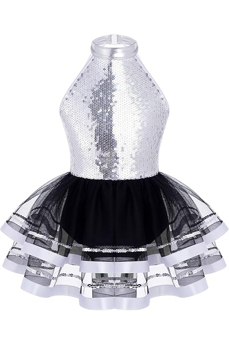 Vestito Da Ballo Bambina Senza Maniche - Abito Lirico E Contemporaneo Con Decorazioni A Strass - Foto 8